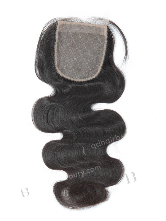In Stock Brazilian Virgin Hair 16" Body Wave Natural Color Silk Top Closure STC-238